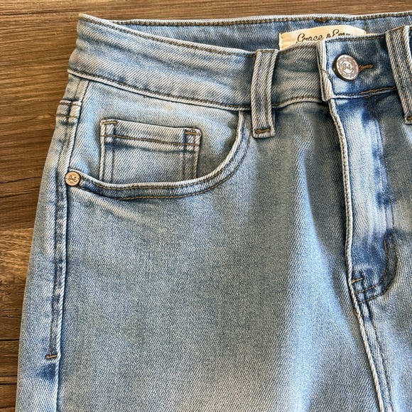 Women's 5 Pocket Grace & Emma Jeans Side Split Hem Size 6 Medium Wash EUC‎ - Picture 3 of 12